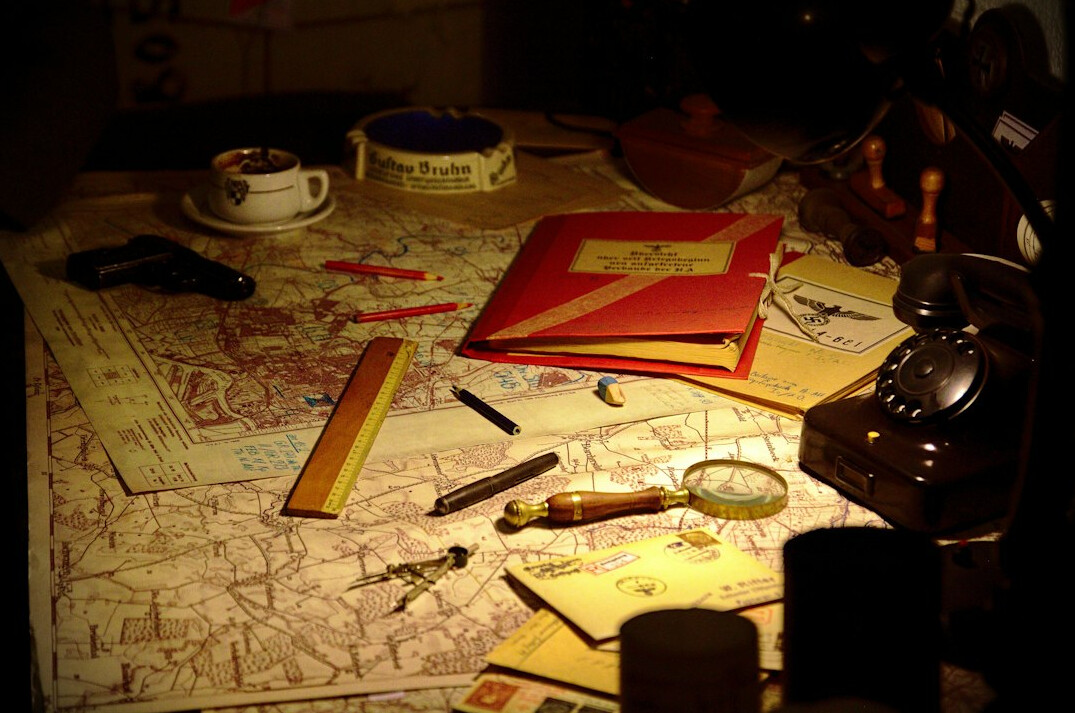 detective investigating clues